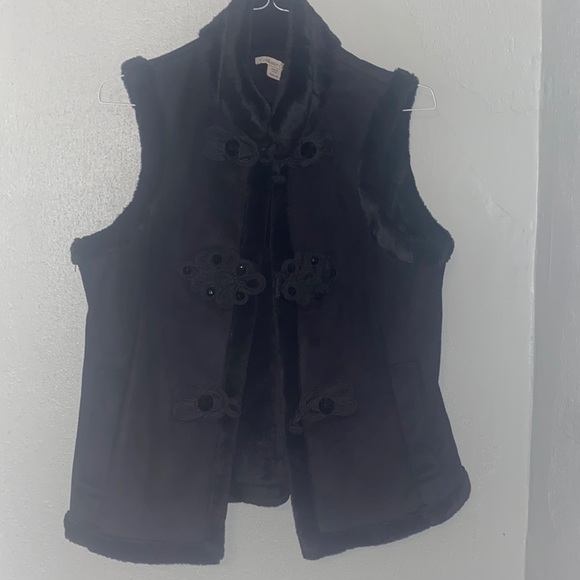 Coldwater creek size medium black embellished vest - Picture 1 of 4